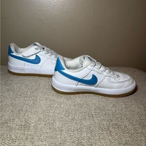 Nike Kids White and Blue Sneakers